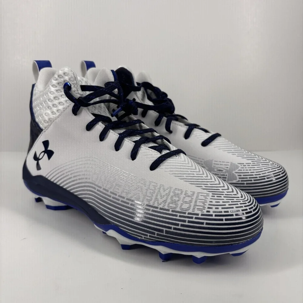 Under Armour‎ Highlight Hammer MC Football Cleats Men's US 11.5 White/Navy/Black